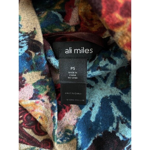 Ali Miles Womens SP Floral Print Cowl Neck Tunic Top Multicolor 3/4 Sleeve - Picture 10 of 11